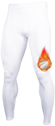 Towintec Termiska leggings för män, fleecefodrade kompressionstights varma baslager, byxor för kallt väder, löpning, termiska byxor för sport, underkläder, vinter, träning, underkläder, byxor,