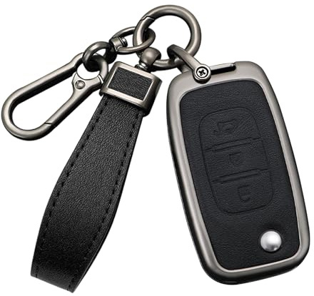 HIBEYO Klappschlüssel Autoschlüssel Hülle Passt für Mercedes Smart Forfour Cabriolet Coupe Citan Kasten Mixto Schutzhülle Passt für Renault Megane Fluence Clio Schlüsselbox Schlüsselgehäuse-Schwarz
