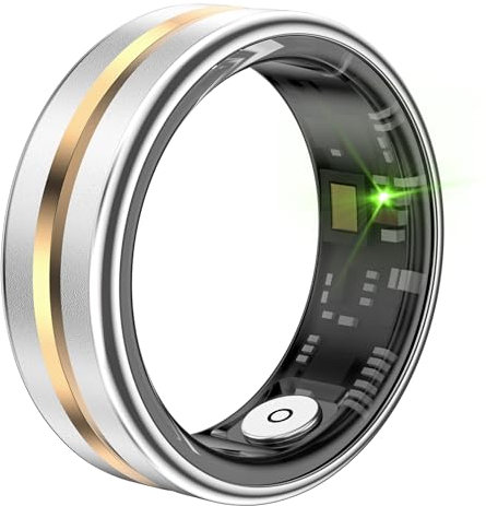 Anello intelligente Anelli di Salute Controllo della Fotocamera Cardiofrequenzimetro Anello di sonno Impermeabile Sport Ring Tracker Pedometro Contacalorie Anello Intelligente Oro TikTok Anello Remoto