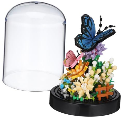 ERINGOGO Mini-bausteine Blumenstrauß-bausatz Spielzeug Modell Zusammenbau Blumenstrauß Baukästen Blumen Künstlich Blumenmotiv Garten Bauen Block Ineinandergreifen Blüte Set Bonsai