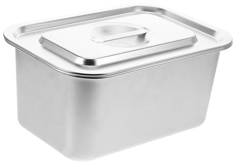 WEKADRIN Compostera De Encimera De Cocina Inoxidable Contenedor De Compost Para Residuos De Cocina Cubo De Basura Compacto Con Tapa