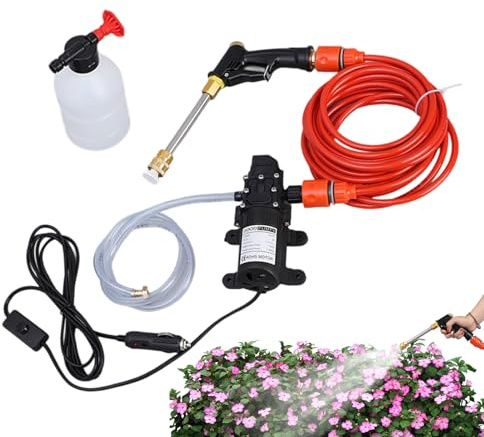 Pulverizador de agua de alta presión | Kit de lavado de coche, herramienta de riego con manguera de bomba para plantas de césped, lavado de coches, mascotas al aire libre, ducha