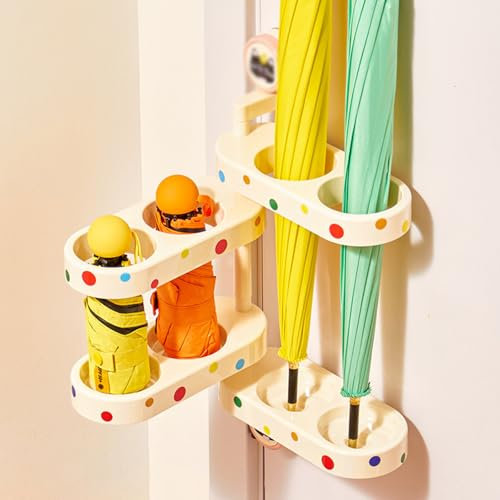 Regenschirmständer Wandmontage, Kreativer Abnehmbarer Schirmhalter Ohne Bohren für Eingang, Flur, Wohnung, Platzsparende Nassschirm-Ablage mit Tropfschutz