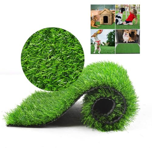 WLCNYL Césped Artificial de 20 mm, Grosor 0,8 mm, Aspecto Natural y Realista (tamaño: 2 x 9 m) (2 x 10 m)