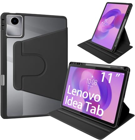 idudao Custodia per Lenovo Idea Tab 11 pollici, Case Cover Rotante con Portapenne Tablet Pad Lenovo Idea Tab 11 TB336FU, Nero