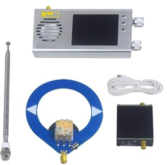 Receptor De Radio Portátil Banda Completa FM/MW/Onda Corta/Onda Larga con Amplificador Antena Tipo Donut Cobertura más Amplia(Silver)