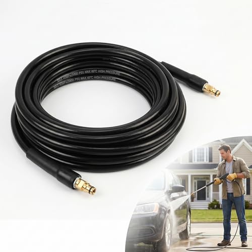 Tubo di ricambio ad alta pressione da 10 metri, Pulitore ad alta pressione per connessione rapida, Robusto accessorio per tubi a pressione, resistente alle pieghe e duraturo