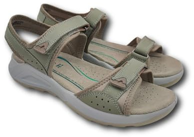Fly Dinamic Confortevole Sandalo Donna in Pelle Trekking, Scarpe Estive Aperte per Camminare, Comodi Sandali Montagna (Salvia, Sistema Taglie Calzature EU, Adulto, Donna, Numero, Media, 39)