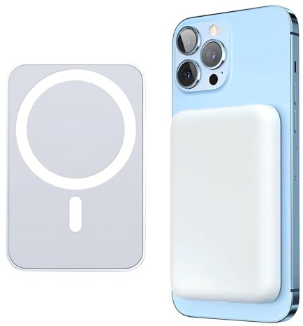 Batterie Externe pour MagSafe, Induction sans Fil Portable Charge Rapide Chargeur, 10000mAh Magnetique Power Bank pour iPhone 12 13 14 15 16 17 Pro Max/Pro/Air/Mini/Plus