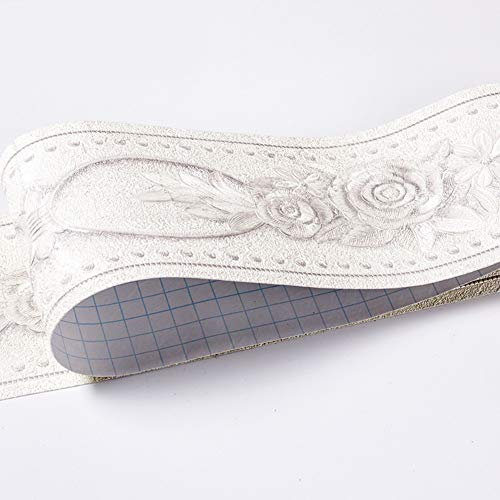 Bordo adesivo per carta da parati impermeabile, motivo 3D, rimovibile, autoadesivo, per cucina e bagno, 10,6 x 500 cm