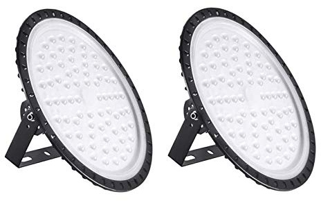 Bellanny LED Hallenstrahler 500W, 2 PacK 50000LM LED UFO Industrielampe, Kaltweiß 6500K LED Werkstatt Deckenleuchte Werkstattleuchte Hallenleuchte Strahler LED High Bay Licht für Fabriken Läger Hof