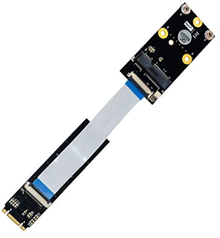 JMT M.2 Adaptador WiFi M.2 NGFF B M + M a Mini PCI-E WiFi Tarjeta de Red M.2 a Mini PCI Express WiFi Bluetooth Adaptador con Conector de Cables