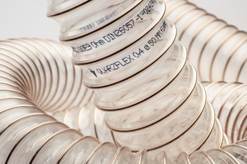 Quarzflex® PU Absaugschlauch (60 mm) schwer entflammbar / 0,4 mm Wandstärke/Meterware