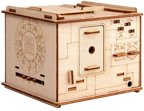 ESC WELT Space Box - Escape Room Spiel - Geschenke für Männer und Frauen - 3D Puzzle Box Spiele aus Holz für Erwachsene - Geschenkbox Knobelspiel - Einzigartige Geschenkbox - Holzpuzzle Erwachsene