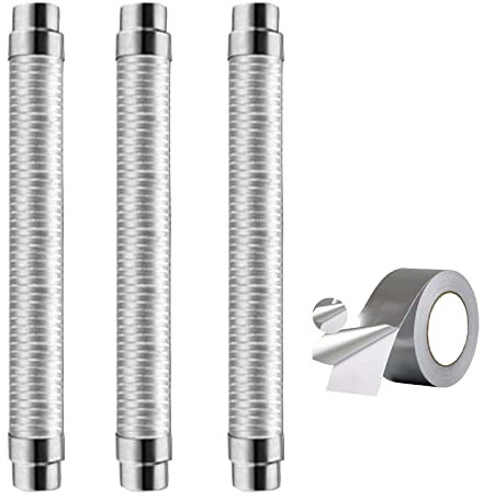 AHDFY Varios Tamaños Tubos De Estufas De Leña,Doblando Telescópico Resistencia A Altas Temperaturas Preservativo Espesar Papel De Aluminio Tubo Chimenea Tubos Estufa Pellets,3,90mm