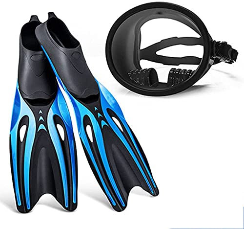 Vollgesichts-Schnorchel-Tauchmaske, Profi-Set, Tauchmaske, Unterwasser-Tauchmaske, Schwimmflossen, freie Atmung zum Schnorcheln (S) (10)