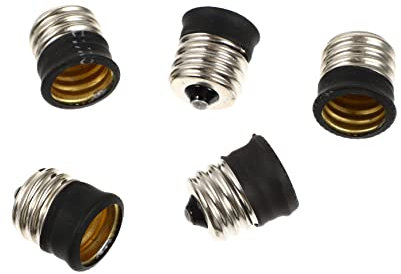 DOITOOL Adattatore Portalampada Da E17 a E14 Convertitore Base Lampada Led 5 Pezzi Per Uso Interno in Cucina Ufficio Corridoio E Garage