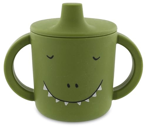 Trixie - Mr Dino Tazza Sippy - 4m+ - 100% Silicone per uso alimentare - Verde