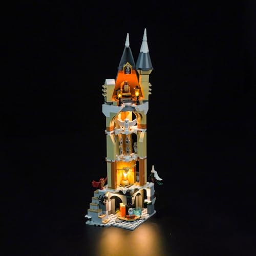 LocoLee Licht Kompatibel mit Lego Eulerei auf Schloss Hogwarts 76430, Nur Lichter Set - Kein Modell, Licht BeleuchtungSet Compatible with LEGO 76430 Eulerei auf Schloss Hogwarts