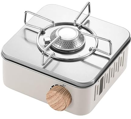 2800W Portable Camping Stove, Gas Burner Single Burner Stove Caravan Outdoor Cooker (white)