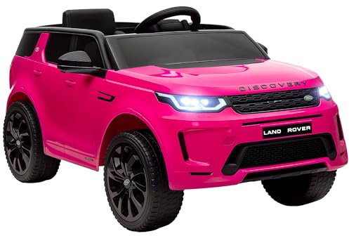 AIYAPLAY Land Rover Discovery Sport Licensed Kids Electric Car, 12V Ride on Car with Remote Control, LED Lights, Music, Horn, for Ages 3-6 Years, Pink