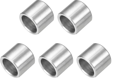 QUARKZMAN Entretoises en Acier Inox 304, 12mm ID x 16mm OD x 14mm L 5 Pcs | Entretoise de Vis à Douille Ronde, Acier Inoxydable 304, Non Filetée Rondelle, pour 1/2 ou M12 Vis Boulons Écrous