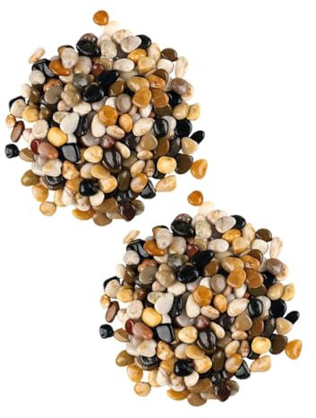 CAXUSD Grava para Acuario 2 Bolsas de Piedras para Jardín Decoración de Piedra Piedras Decorativas para Acuario Piedras Reutilizables para Macetas