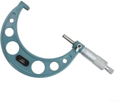 Il micrometro di diametro esterno con perno di arresto a cricchetto garantisce misurazioni costanti e accurate ogni volta (D)
