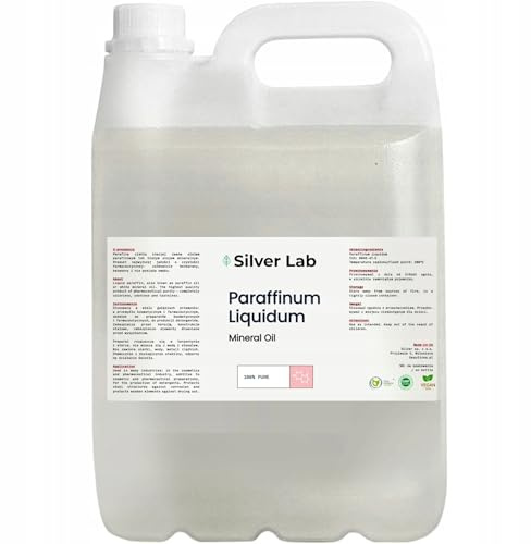 Huile de paraffine pharmaceutique pure – 100 % liquide, non toxique, incolore – Cosmétique, soins de la peau, crèmes, lotions, massage – 5 l, polyvalente