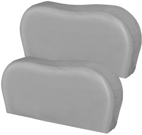 URPIZY robust däckskydd för dubbelaxlar 26–31,75 tum skydd för lastbil SUV husvagn väderbeständigt UV-beständigt med snabbspännlås 2 stycken (420 gray 32 cm)