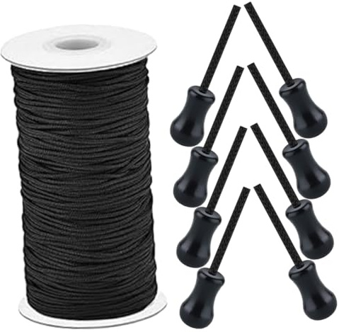 PRETYZOOM Accesorios para Cortinas Cuerdas Trenzadas para Persianas Enrollables Metros De Longitud Incluye De Pesas Negras para Cortinas para Renovar Tiradores De Persianas o Cordones para r