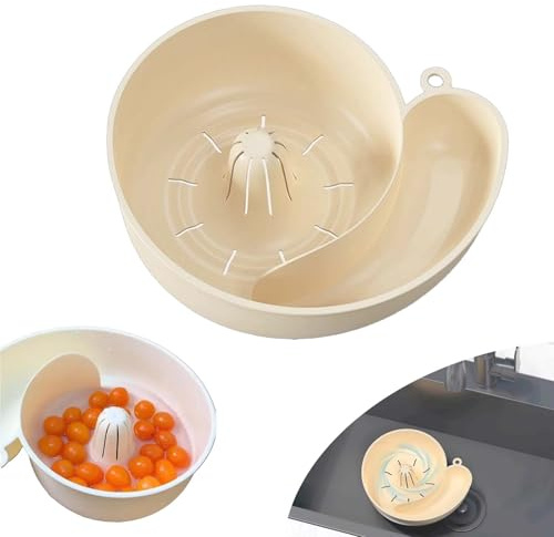 Passoire Cuisine, FORMVERSITY Passoire Plastique Drainer, Évier Portatif Autoportant, Automatic Drain Basket, Égouttoir de Cuisine Passoires Polyvalente pour La Maison, La Cuisine