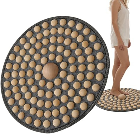 Trä Fotmassagematta Anti-Slip Portabel Tryckpunkts Massageunderlag i Trä | Djupvävnad Fottmassageverktyg Till Vuxna Kvinnor Och Män