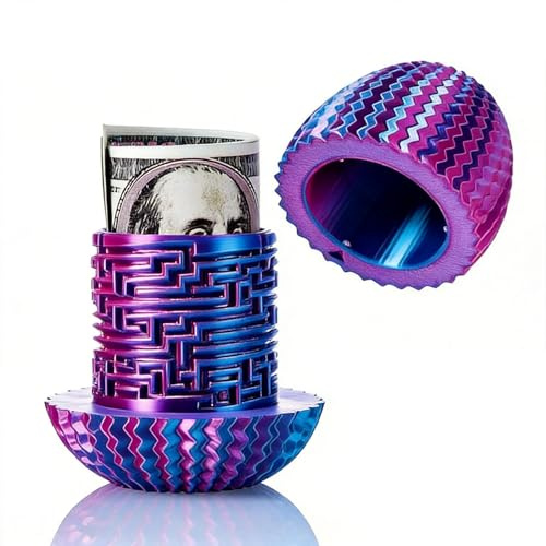 Huevo Sorpresa de Pascua con Laberinto 3D, Caja Laberinto para Guardar Dinero, Puzzle Box, Regalo Original para Pascua y Cumpleaños, Regalo para Fans de Dragones