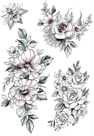 Körperaufkleber Schönheits-Blumen-temporärer Tätowierungs-Aufkleber Wasserdicht Und Langlebig(TYPE A)