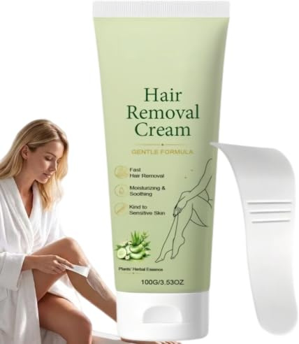 Hårborttagningskräm för känslig hud med aloe vera-extrakt, snabb och smärtfri hårborttagningskräm för tröja, ben, armar och armhålor för mjuk och slät hud (1 st)