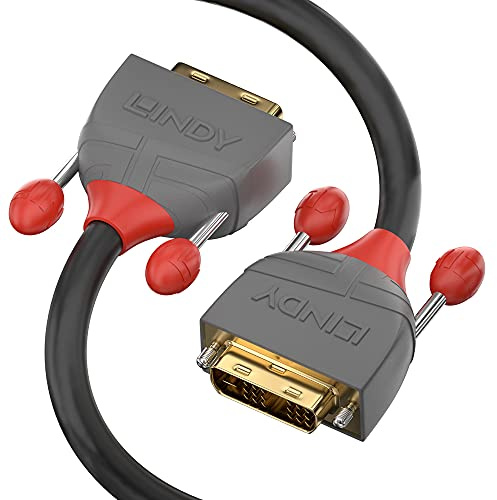 LINDY 36243 25m DVI-D Single Link Kabel, Anthra Line