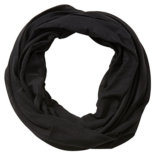 Hadley Wren Women's Classic Solid Soft Lightweight Everyday Infinity Scarf, Black, One Size