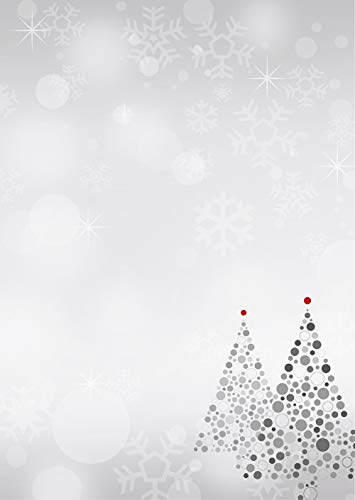 20 Blatt Briefpapier Motivpapier Weihnachten Merry Christmas Baum rot grau DIN A4 90 g/m²