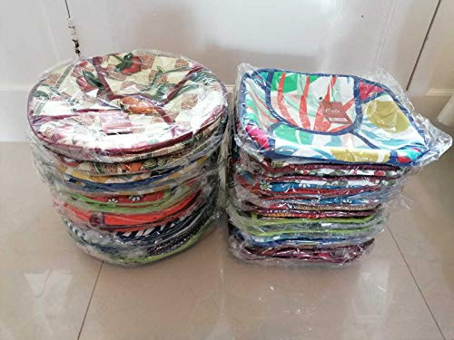 PRINTED CHABA WITH COVER - ROTI BASKET- NAAN BASKET - MADE IN PAKISTAN (Square)