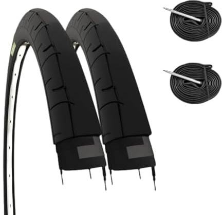 2 COPERTONCINI 700X23C (23-622) + CAMERE VALVOLA PRESTA PNEUMATICI PER FIXED BICI DA CORSA STRADA ROAD (Camere con Valvola 60 mm)