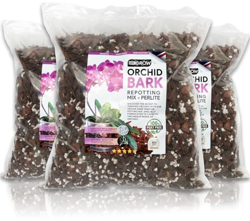 UKGROW Orchid Bark: 5L Superior Bark Blend for Majestic Orchids & Flourishing Growth