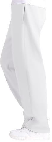 Générique 2024A Neue lässige gerade Hose für Herren, modisch, lockere Hose, warm, für Jugendliche, Mode, locker, Ballett-Strumpfhose für Männer, weiß, XL