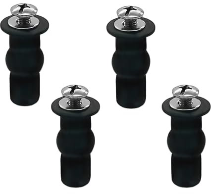 FWHFNB Toilettensitz Befestigung, 4 Pcs, Edelstahl & Gummi, Schraubenmontage, 13-18mm, Universell, Reparatur & Austausch