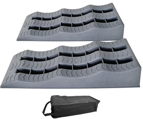 Lampe de nivellement de voiture 1/4 – Capacité de 4 tonnes – Cale de roue de nivellement légère et multifonctionnelle pour camping-car, garage, atelier