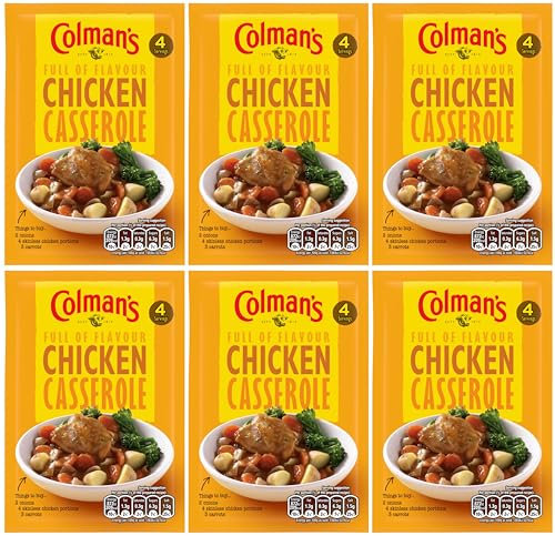 Colmans Chicken Casserole Mix 40g Pack of 6 - Delicious Seasoning Blend for Easy and Tasty Chicken Casseroles