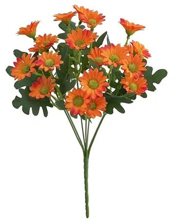 Namzi Chrysanthemen-Sträucher, 31 cm, cremefarben, 2 Stück (Orange)