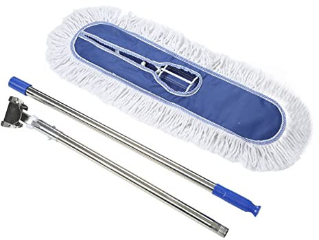 Flachmopp, 360-Grad-Drehung, 122 cm Moppgrifflänge, Abnehmbarer Oxford-Stoff-Flachmopp für Hocheffiziente Reinigung mit Breiter Anwendung (【Ganzer Mopp】 Eisen 60cm)