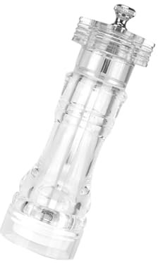 Acrylic Salt and Pepper Grinder Set, Refillable Flavor Grinder, Adjustable Coarse and Fine Grinding for Black Pepper, Sea Salt, and Dried Spices, Portable Salt Shaker for Kitchen