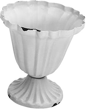 RORPOIR White Craft Vase for Table Decor Unique Flower Arrangement Container Vintage Style Vase for Home Hotel for Fresh Flowers Display